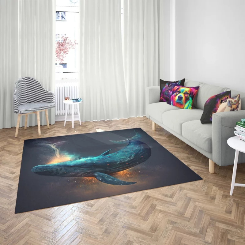 Bioluminescent Whale Tail Rug 2