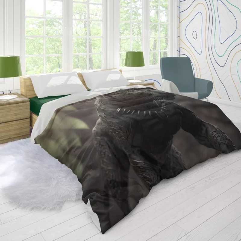 Black Jaguar Portrait Duvet Cover