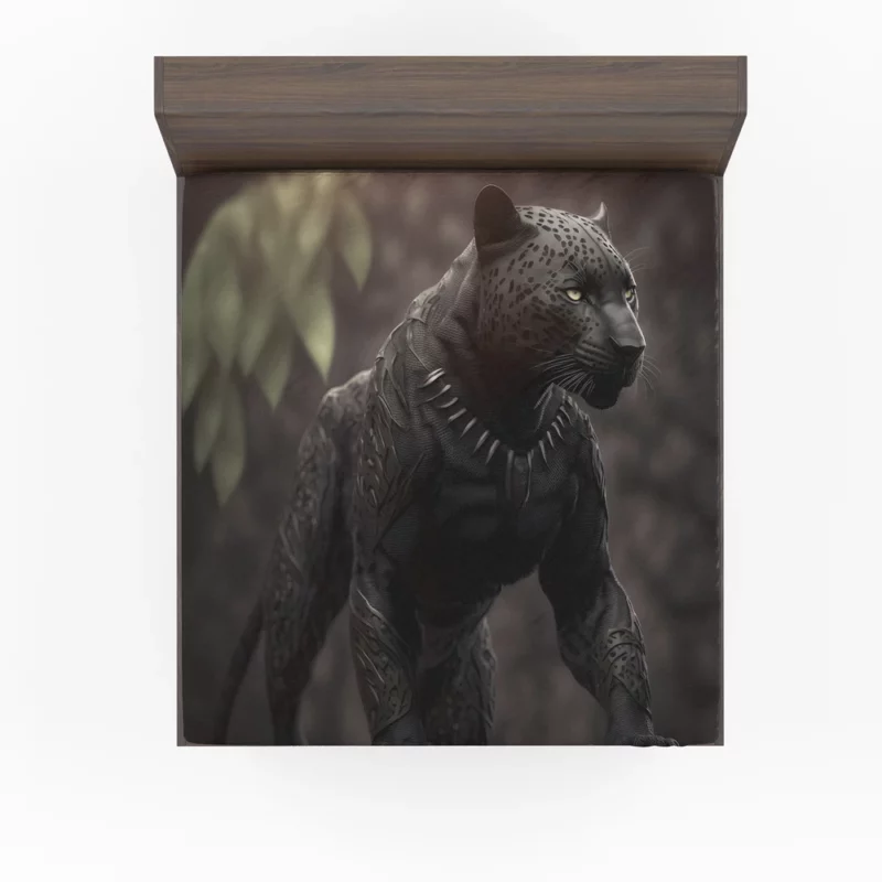 Black Jaguar Portrait Fitted Sheet