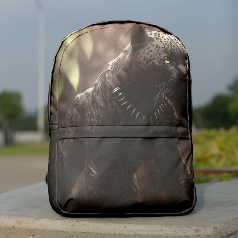 Black Jaguar Portrait Minimalist Backpack