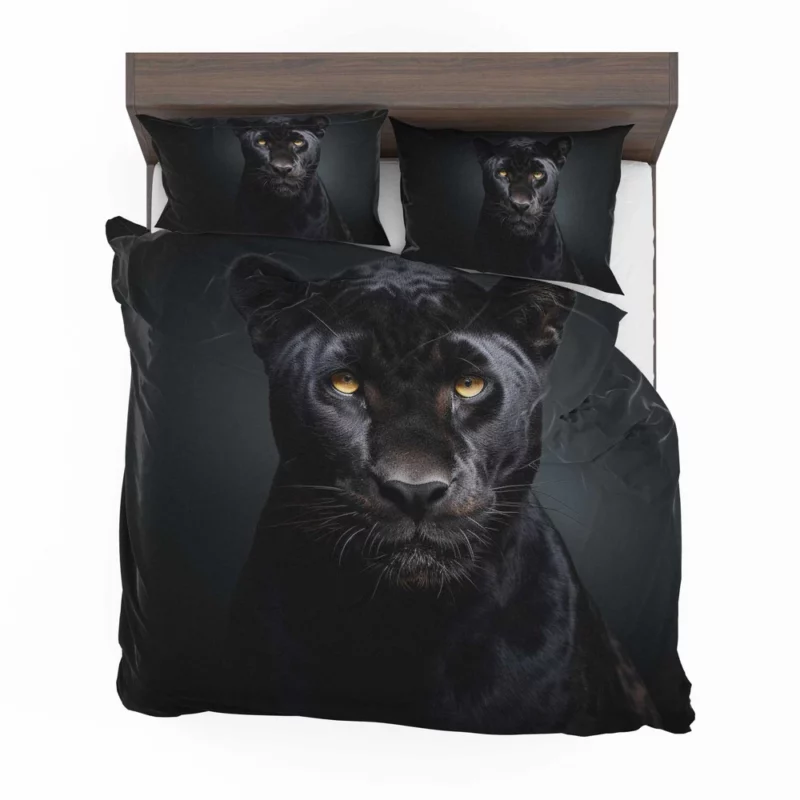 Black Leopard Portrait Bedding Set 2