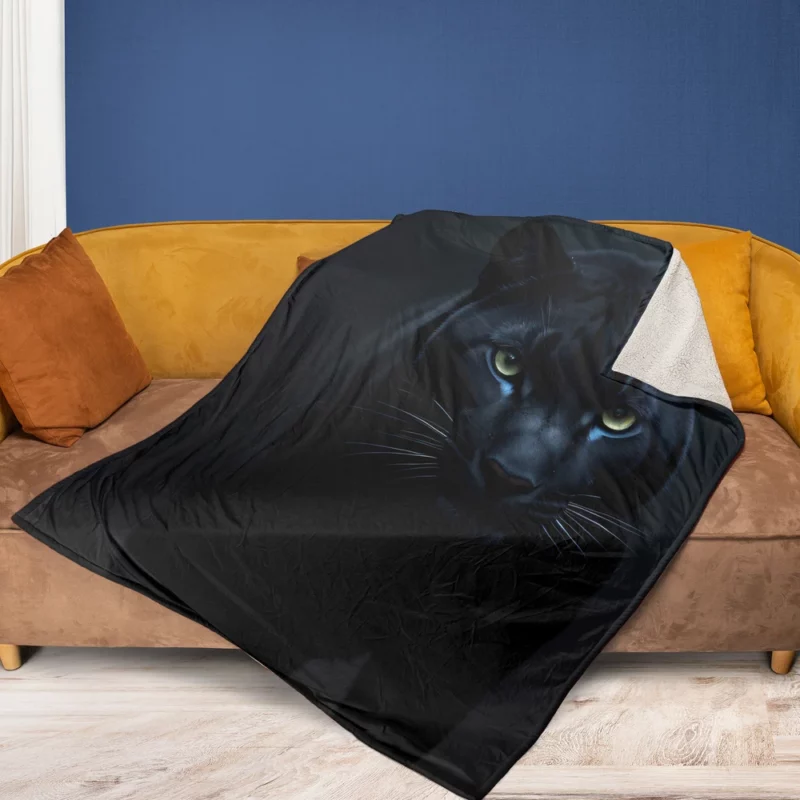 Black Panther Artwork Fleece Blanket 1