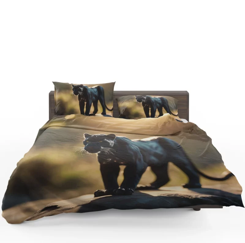 Black Panther Beside Sun Bedding Set 1