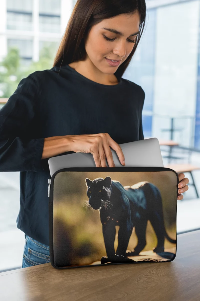 Black Panther Beside Sun Laptop Sleeve 1