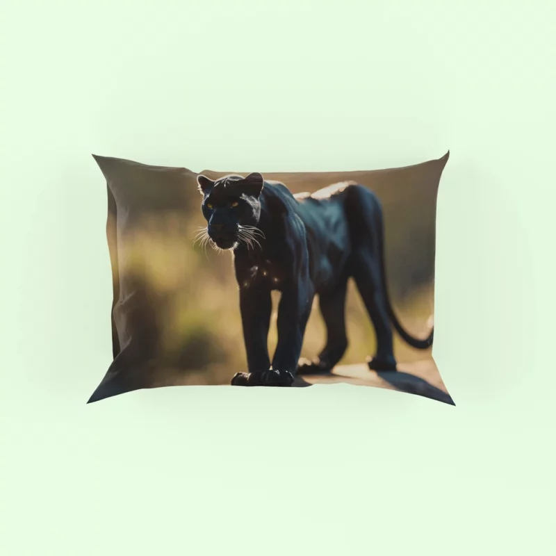 Black Panther Beside Sun Pillow Case