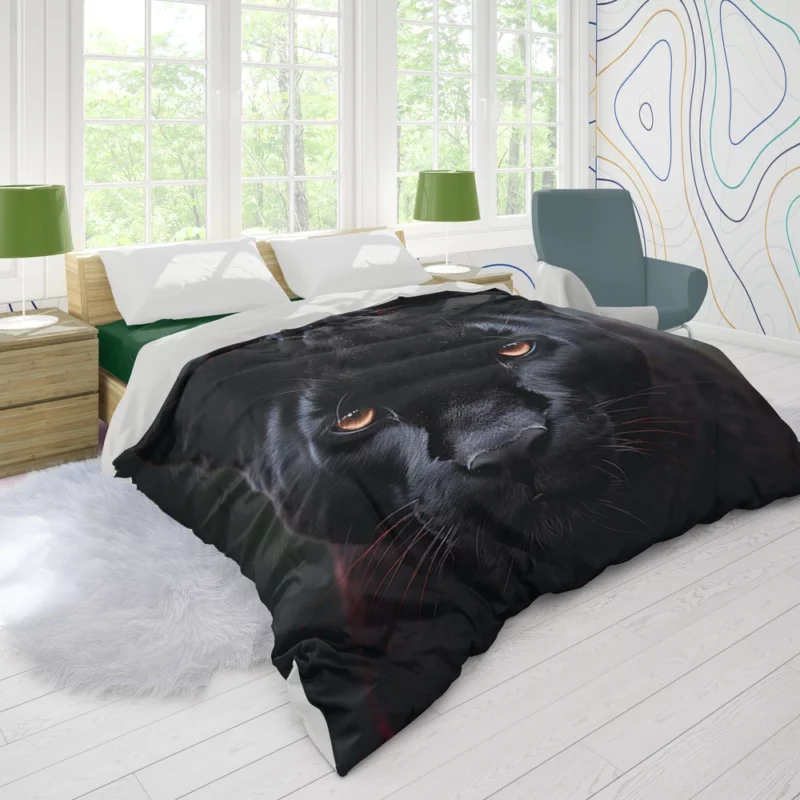 Black Panther Portrait Duvet Cover