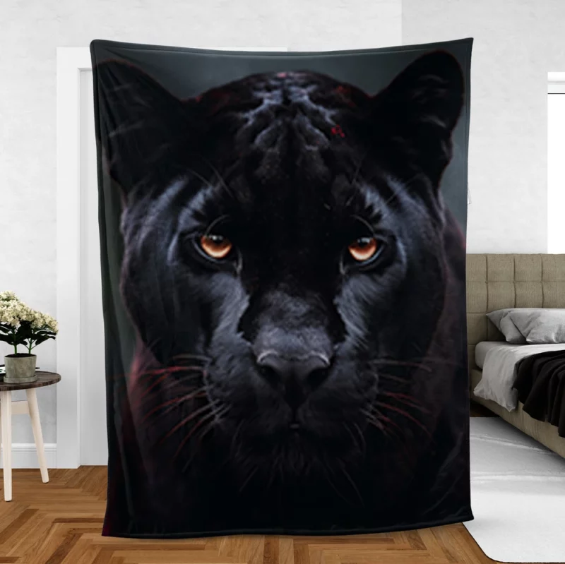 Black Panther Portrait Fleece Blanket