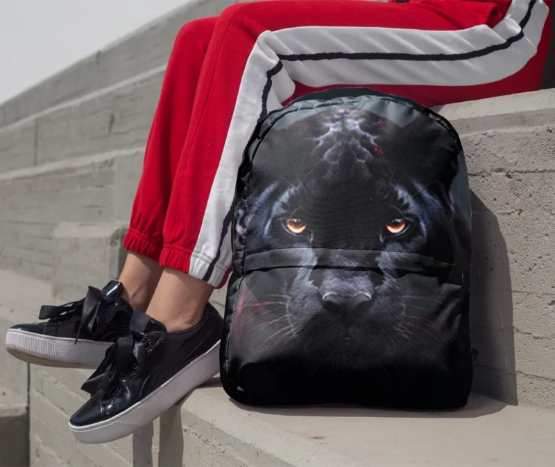 Black Panther Portrait Minimalist Backpack 1