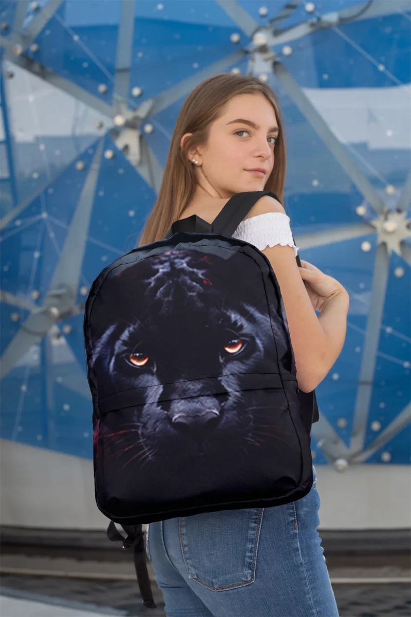 Black Panther Portrait Minimalist Backpack 2