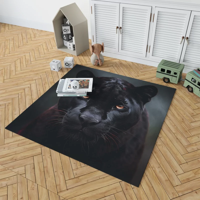 Black Panther Portrait Rug 1