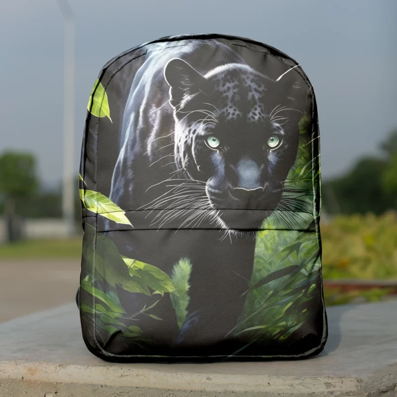 Black Panther Prowling in Jungle Minimalist Backpack