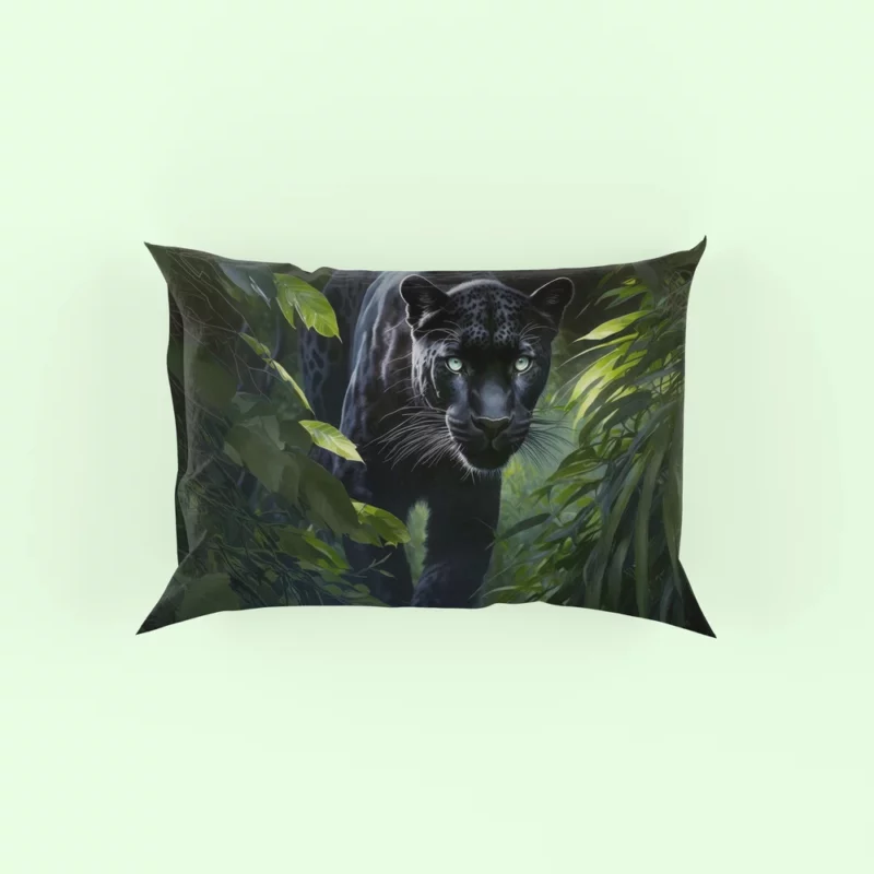 Black Panther Prowling in Jungle Pillow Case