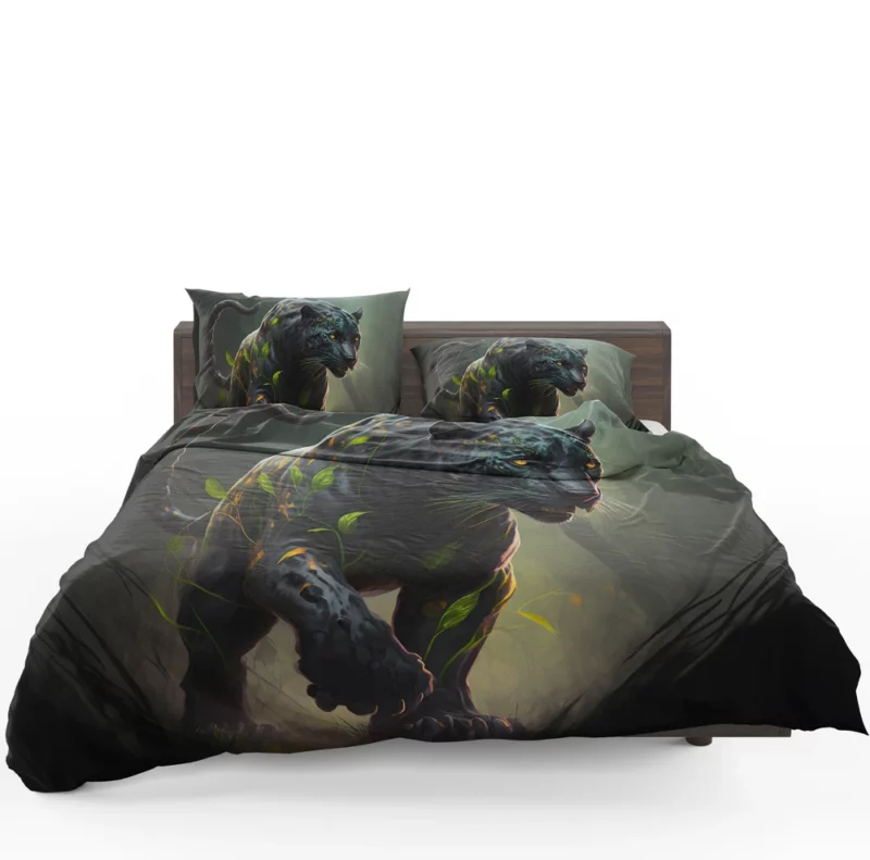 Black Panther Walking in Darkness Bedding Set 1