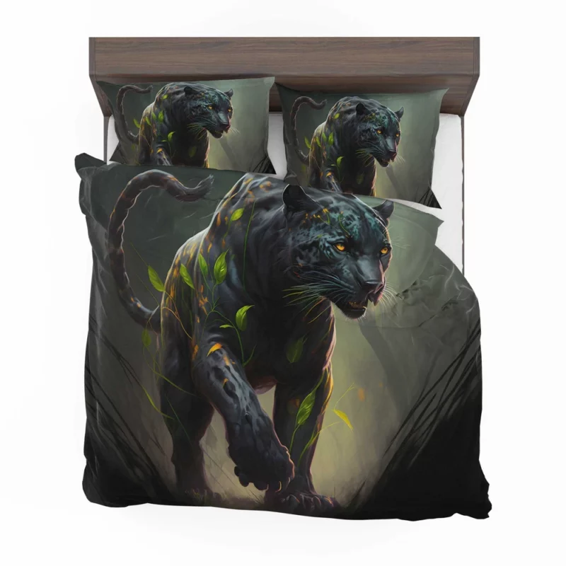 Black Panther Walking in Darkness Bedding Set 2