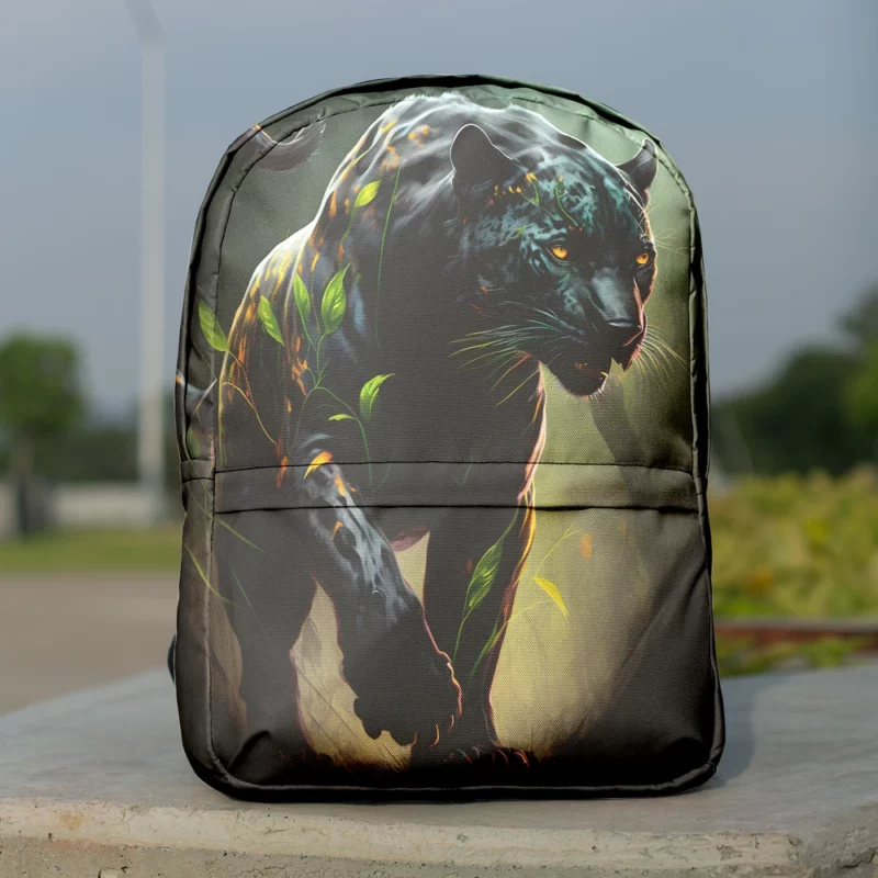 Black Panther Walking in Darkness Minimalist Backpack