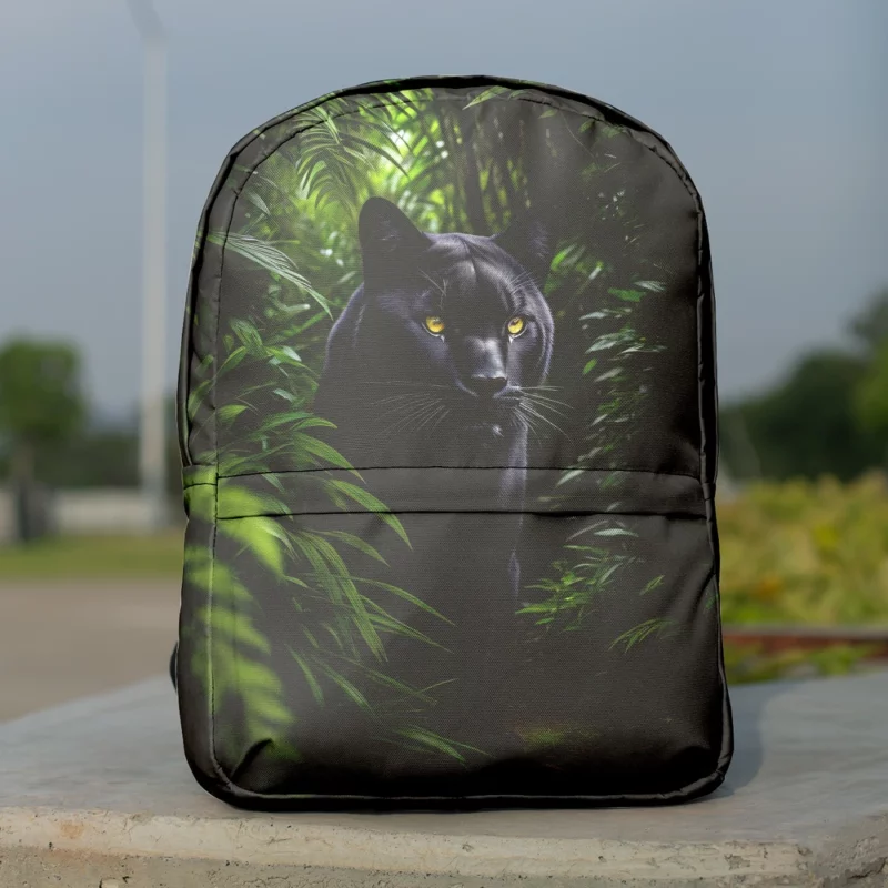 Black Panther in Forest Minimalist Backpack