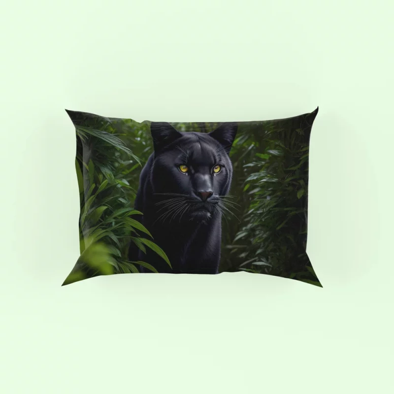 Black Panther in Forest Pillow Case