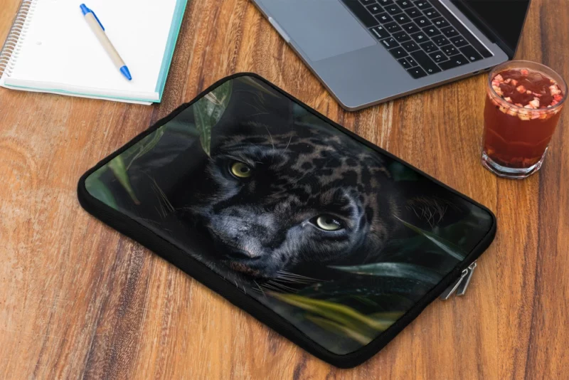 Black Panther in Jungle Laptop Sleeve 2