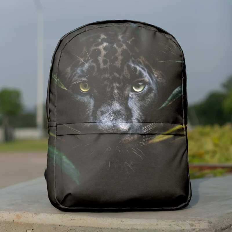 Black Panther in Jungle Minimalist Backpack