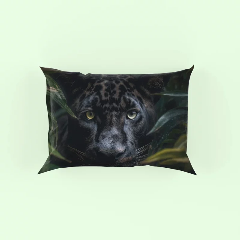 Black Panther in Jungle Pillow Case