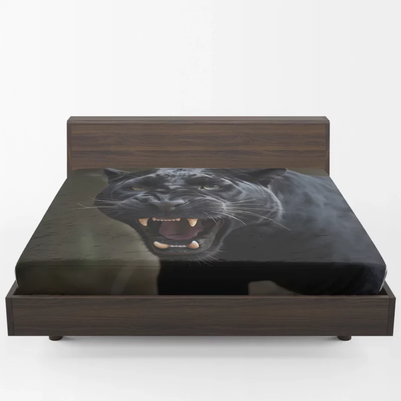 Black Panther in Nature Fitted Sheet 1