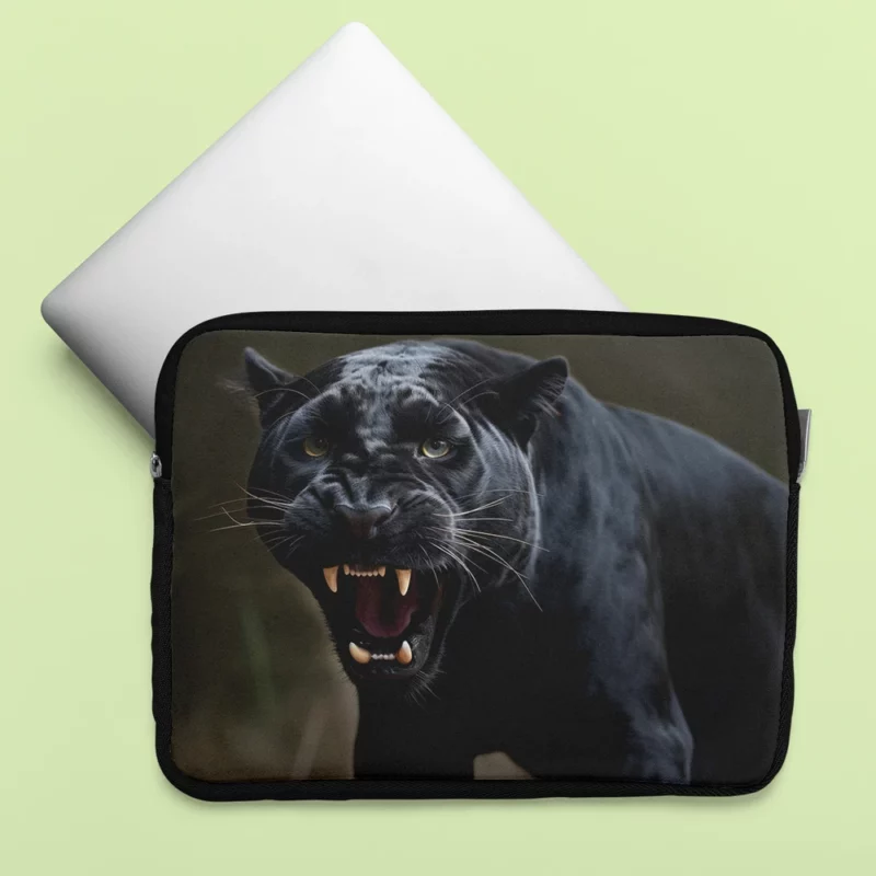 Black Panther in Nature Laptop Sleeve