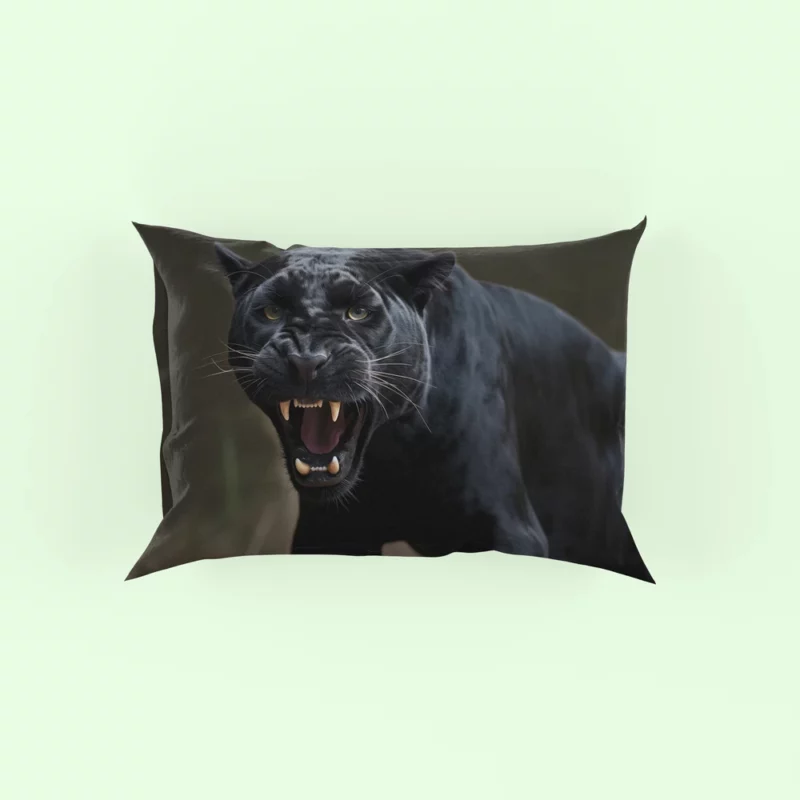 Black Panther in Nature Pillow Case