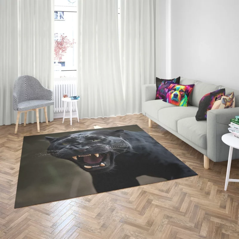 Black Panther in Nature Rug 2