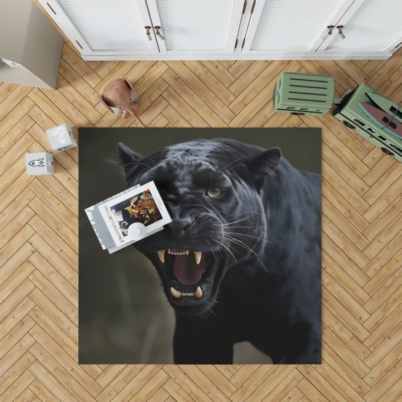 Black Panther in Nature Rug