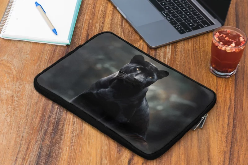 Black Panther in Wilderness Laptop Sleeve 2