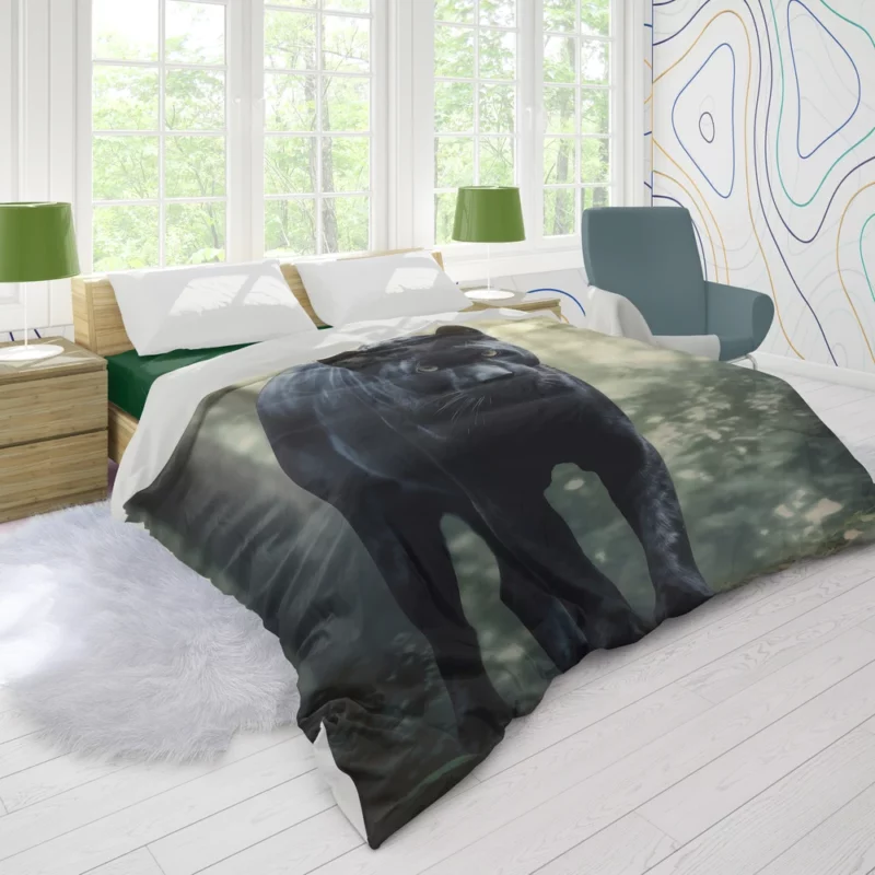 Black Panther in the Wild Duvet Cover