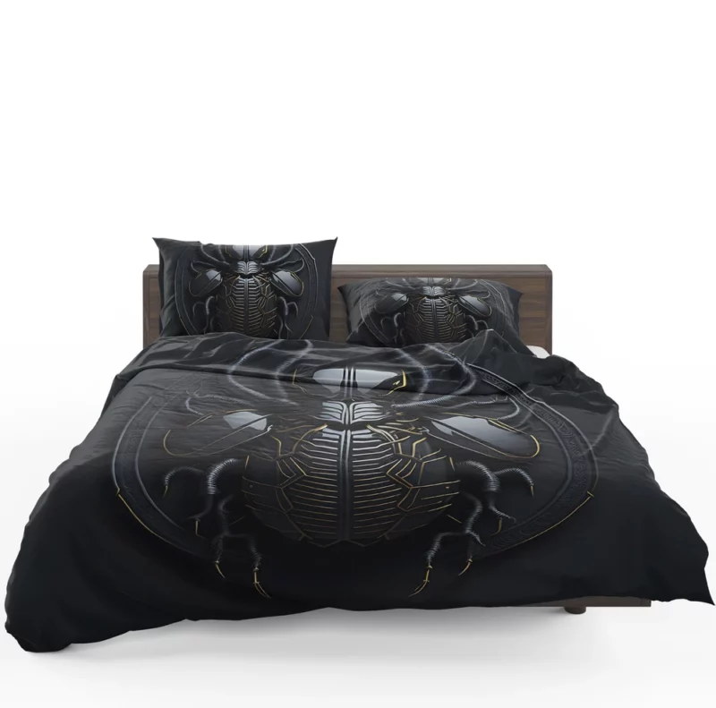 Black Scarab Logo Design Bedding Set 1