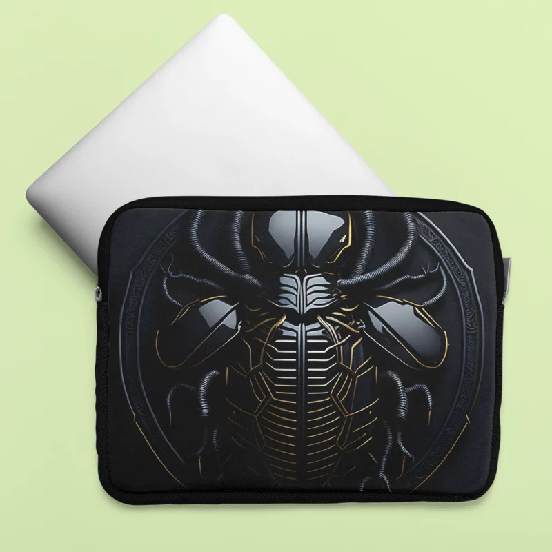 Black Scarab Logo Design Laptop Sleeve