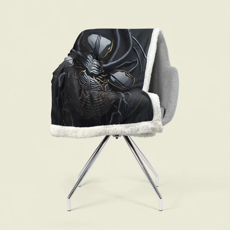 Black Scarab Logo Design Sherpa Fleece Blanket 1