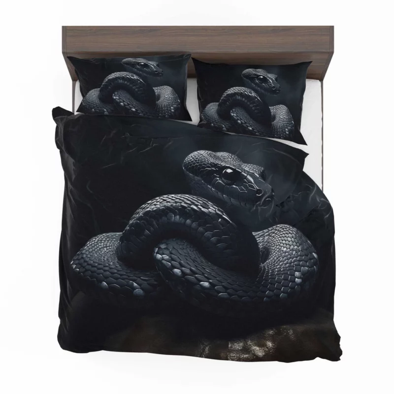 Black Snake AI Artwork Bedding Set 2