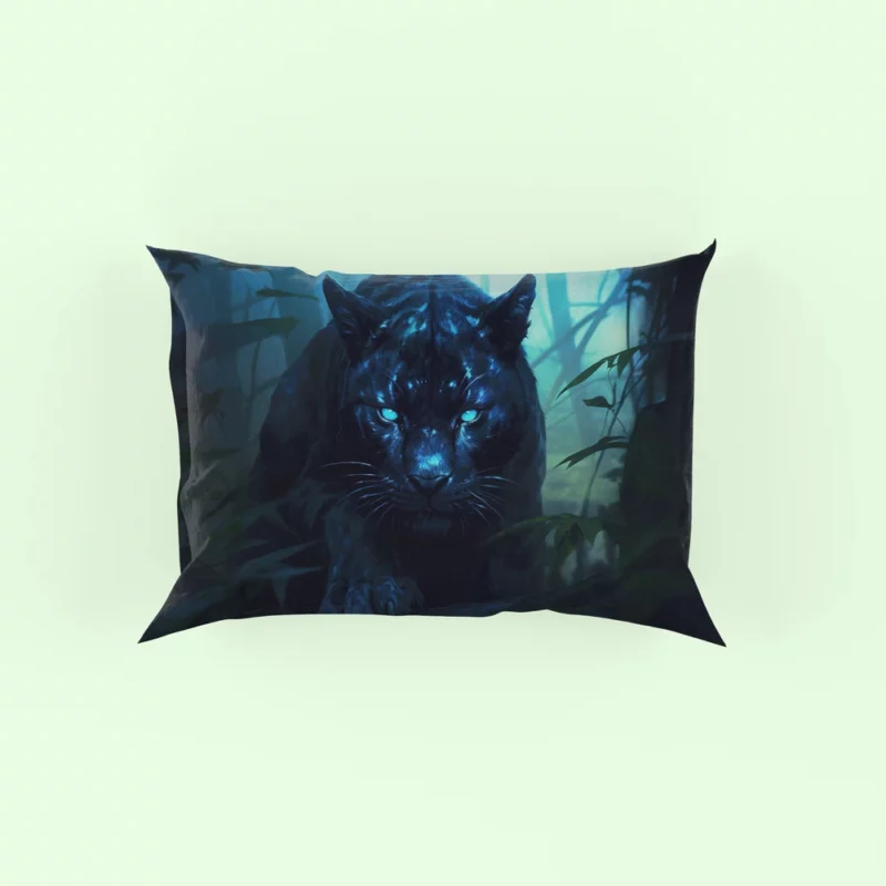 Black Tiger in Forest Pillow Case