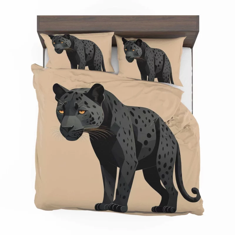 Black and White Jaguar Portrait Bedding Set 2