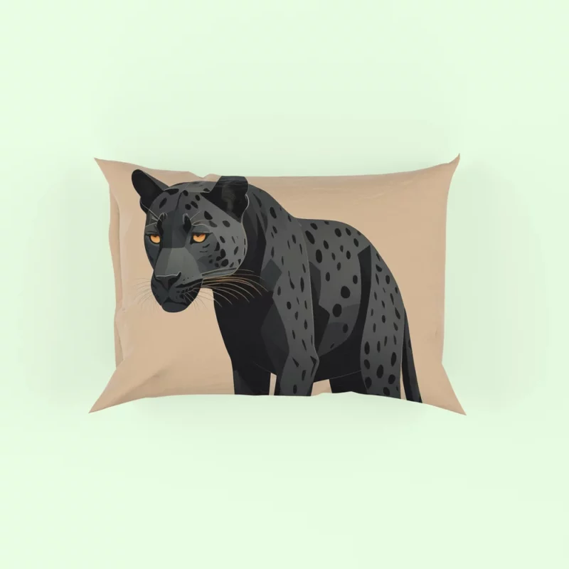 Black and White Jaguar Portrait Pillow Case