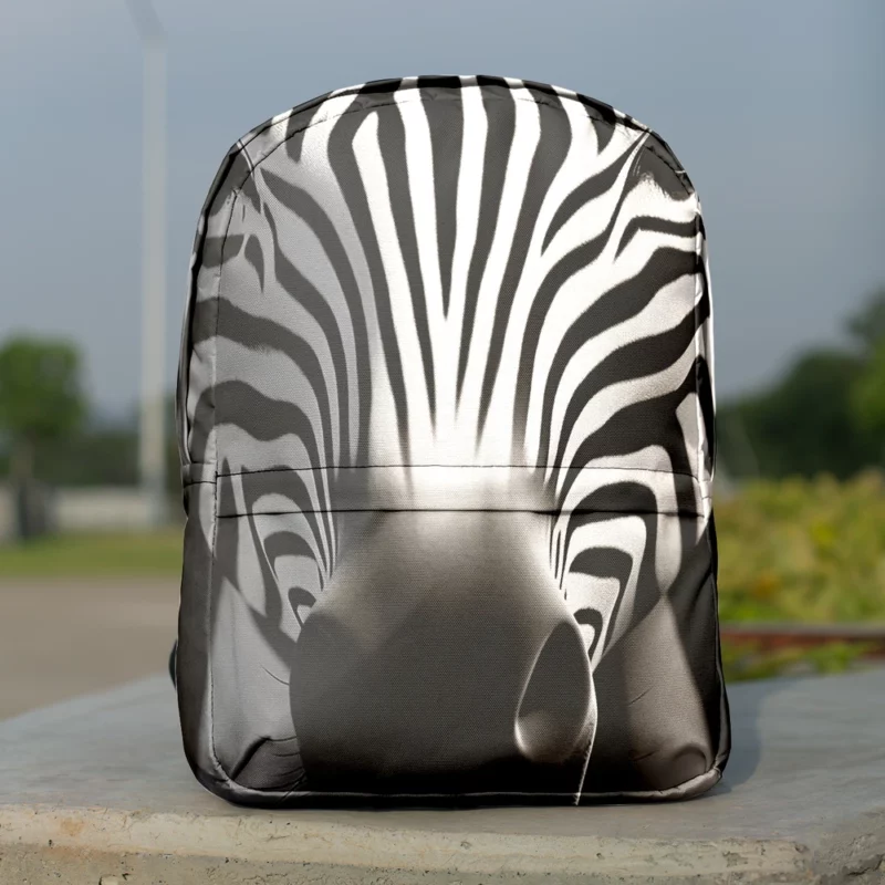 Black and White Zebra Pattern Minimalist Backpack