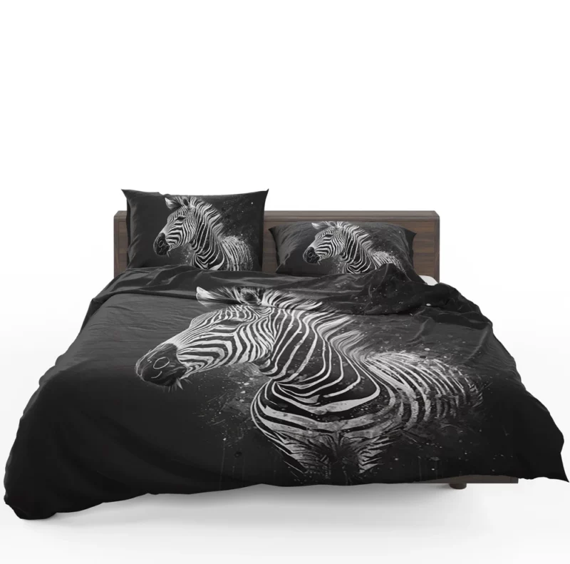 Black and White Zebra Theme Bedding Set 1