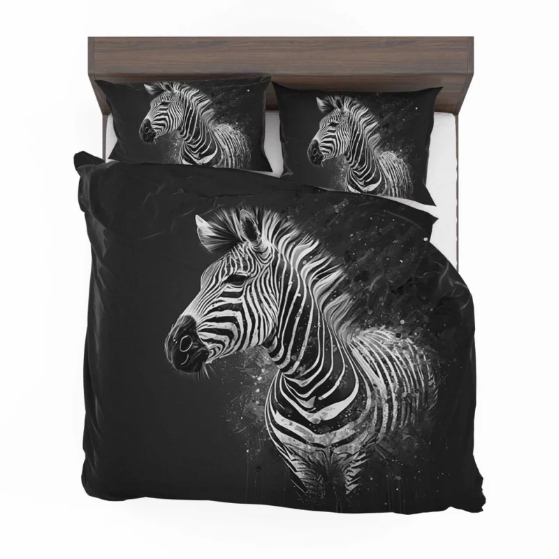 Black and White Zebra Theme Bedding Set 2