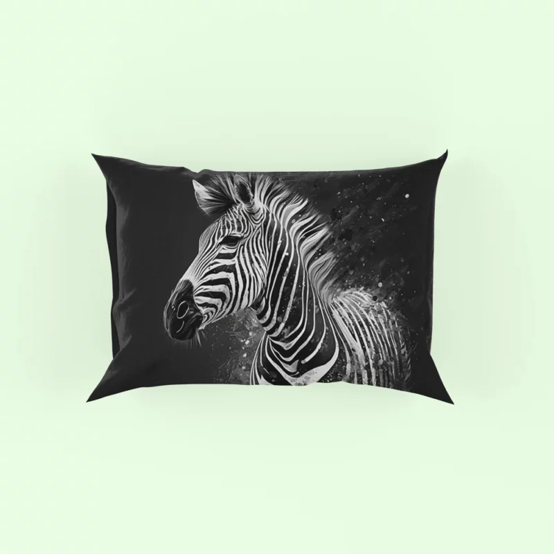 Black and White Zebra Theme Pillow Case