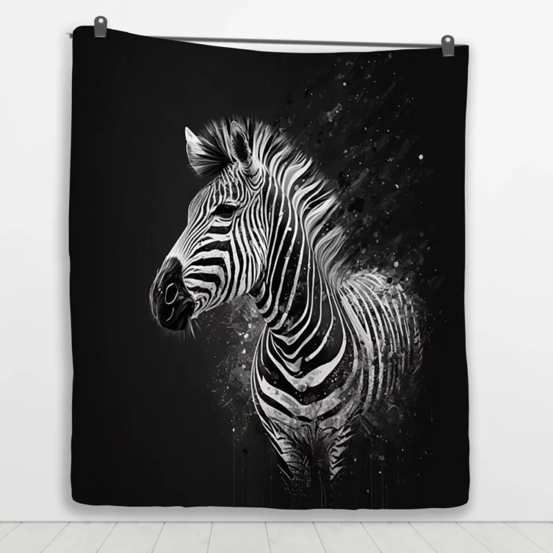 Black and White Zebra Theme Quilt Blanket 1