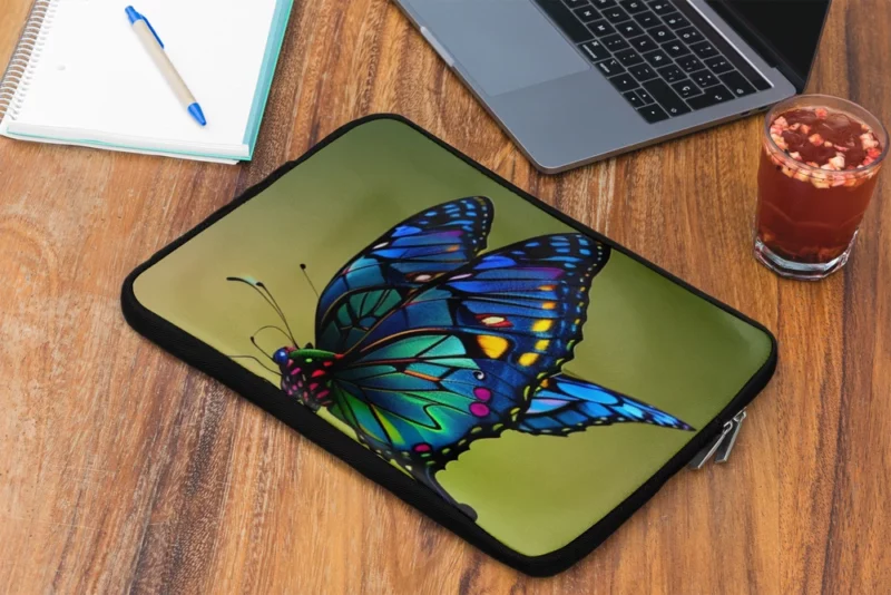 Blue Butterfly in Sunlight Laptop Sleeve 2