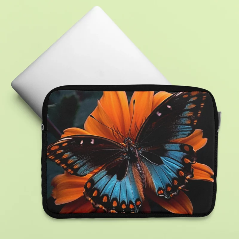 Blue Butterfly in the Garden Laptop Sleeve