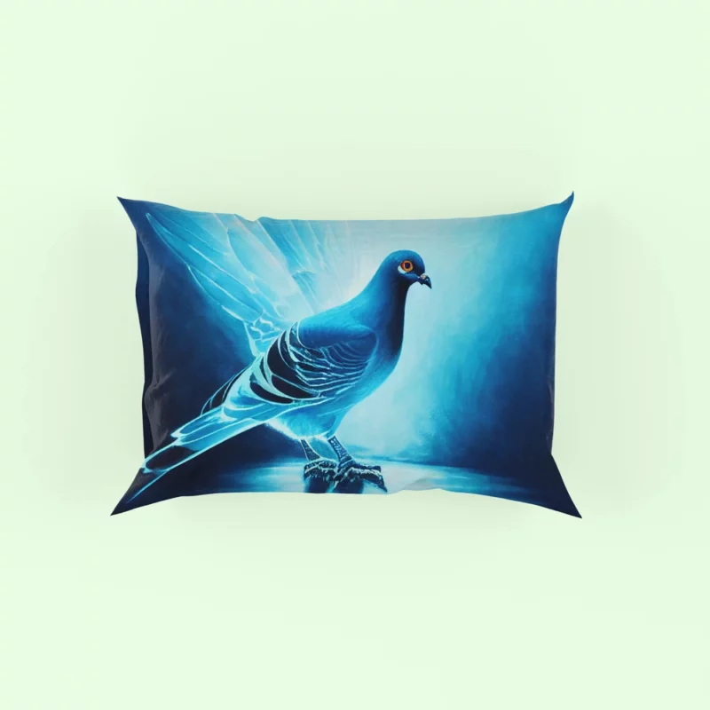 Blue Dove Cub Painting Pillow Case