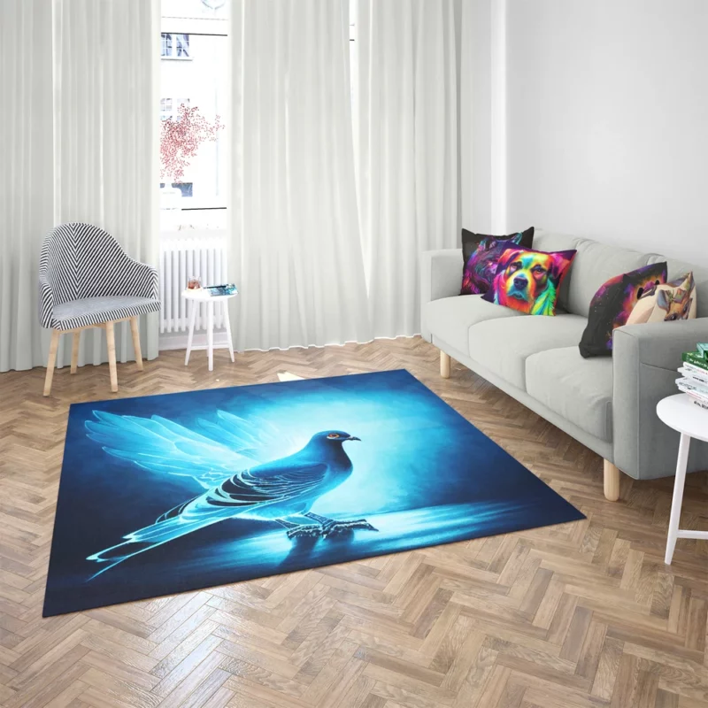 Blue Dove Cub Painting Rug 2