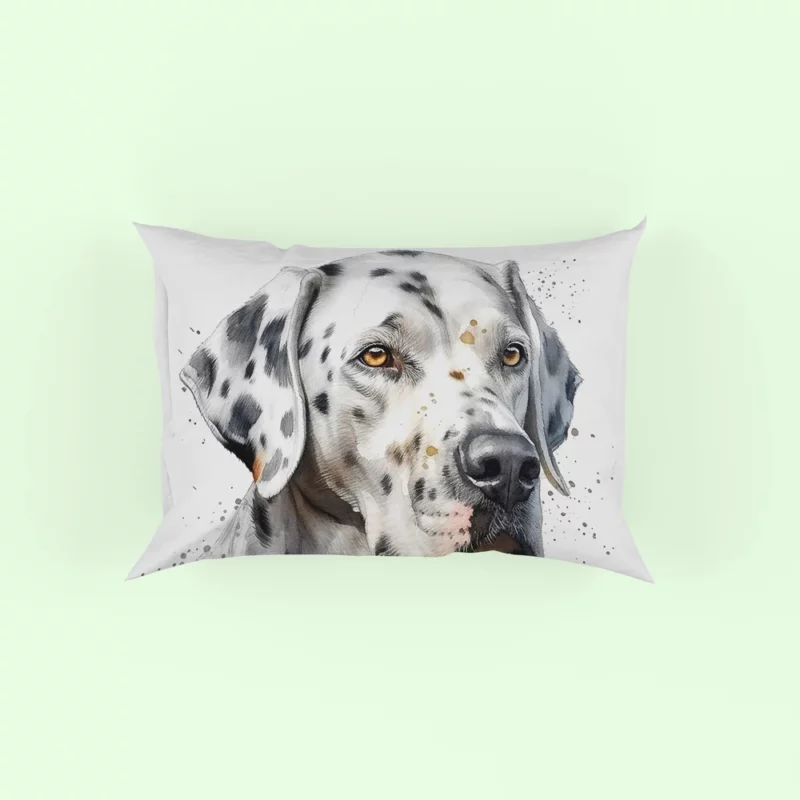 Blue Eyed Dalmatian Painting Pillow Case