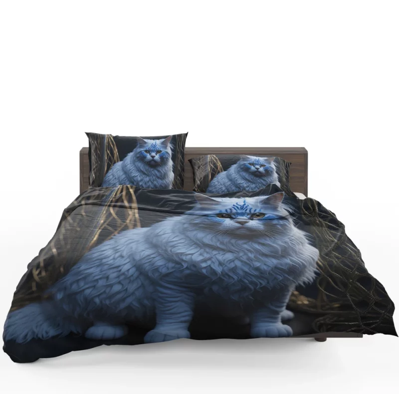 Blue Eyed Tabby Cat Bedding Set 1