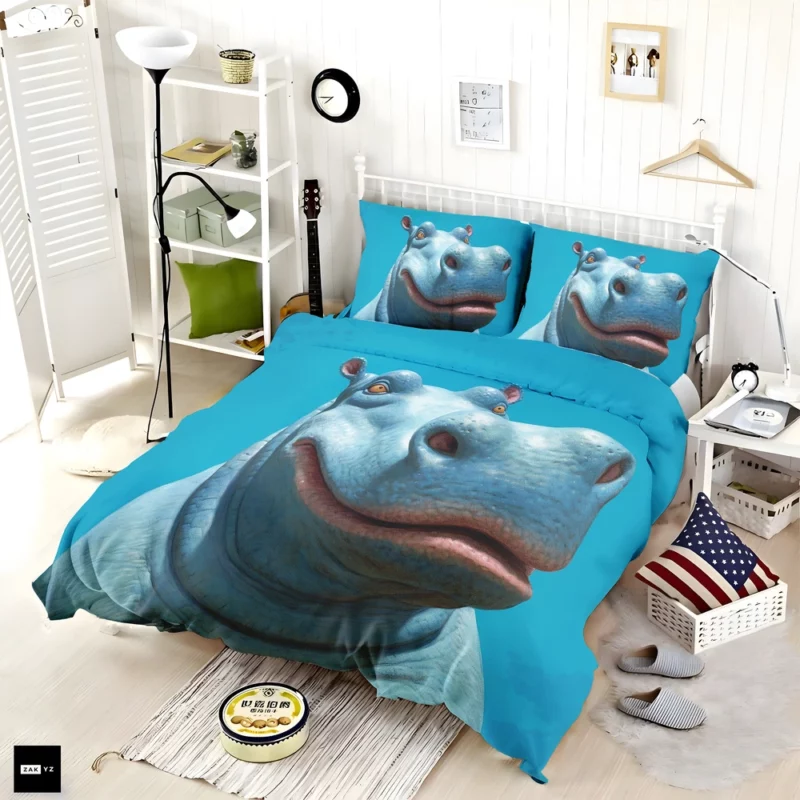 Blue Hippo Underwater Bedding Set